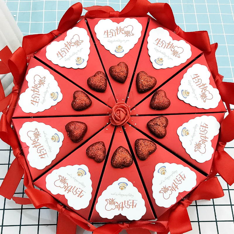 男女孩小孩生日派对蛋糕礼物盒