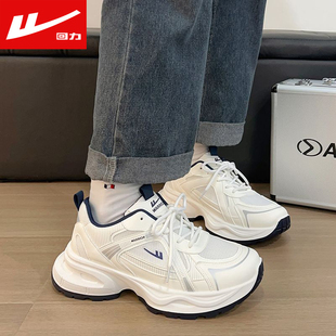 回力女鞋秋冬季棉鞋加绒保暖运动鞋学生高颜值厚底软底增高老爹鞋