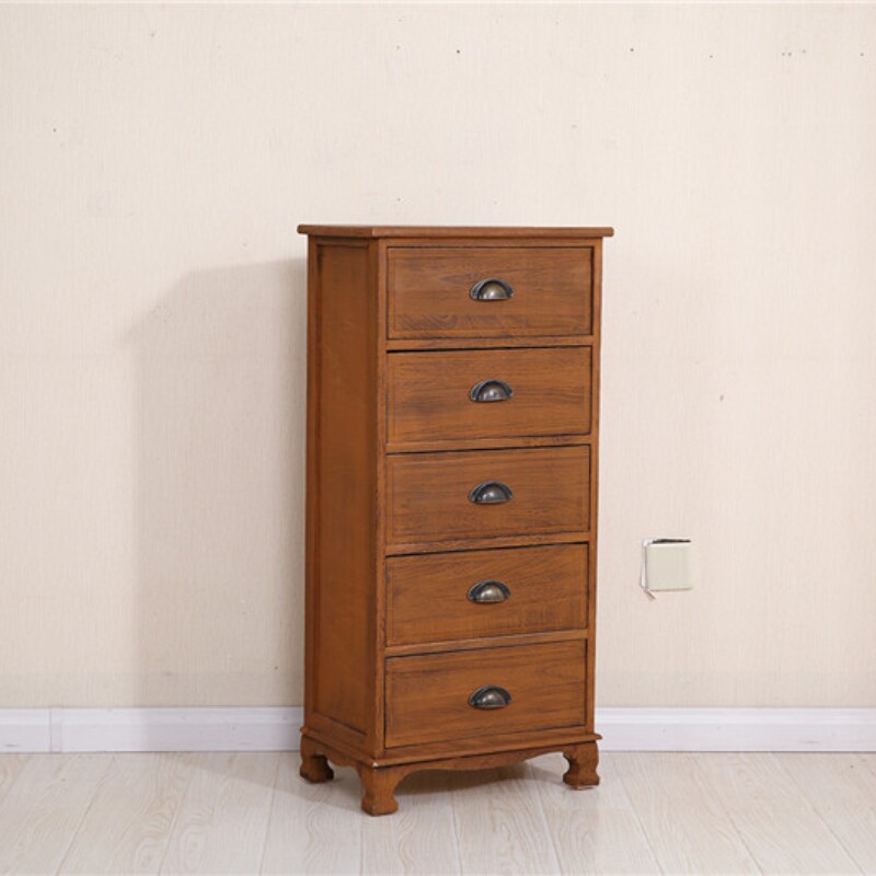 实木抽屉式收纳柜子45宽小柜多层 餐边斗橱柜90高储物柜整装复古