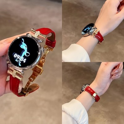 适用华为GT6/5/3proGT4纹凯旋门镶钻蝴蝶扣高颜值表带2荣耀亲选