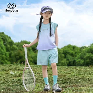 亲子女童速干运动背心套装夏装洋气中大童2025新款夏季两件套