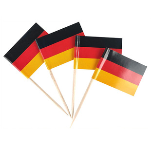 Toothpicks德国旗签水果蛋糕签小旗子 Flag Decor Germany Sticks