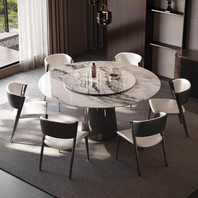 意式轻奢现代简约餐桌大理石餐桌小户型圆桌椅组合超晶石餐厅饭桌,住宅家具,大理石餐桌,淘宝优惠券,粉丝福利购,淘宝优惠卷