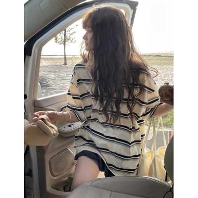 JMWOMEN微风时光条纹T恤