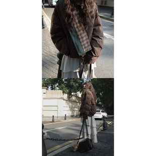 JMWOMEN 暖冬来信 送围脖 可抽绳棉服女冬加厚保暖面包服短款外套