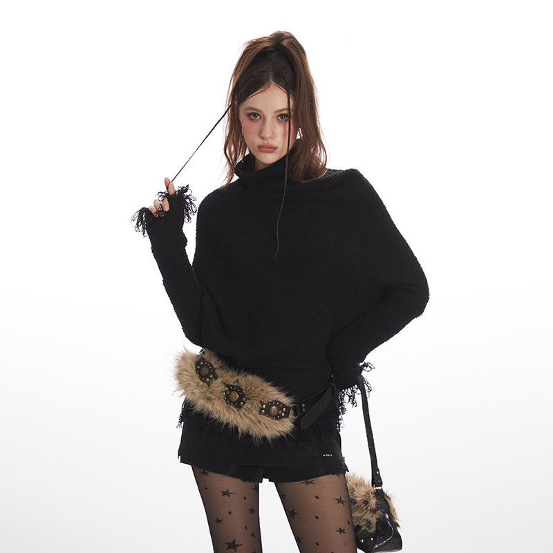 MondayJA半高领套头长袖针织衫