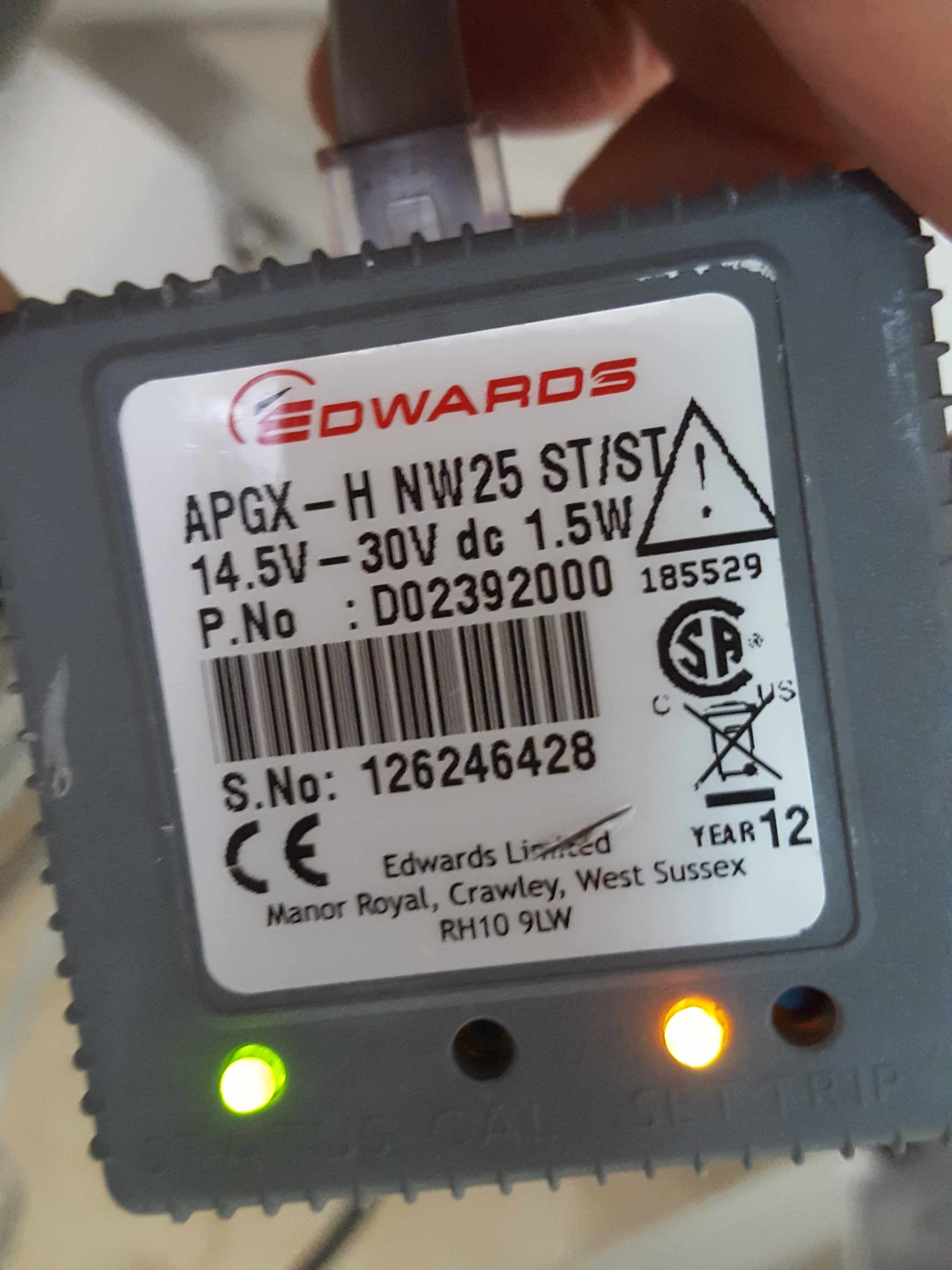 edwards爱德华 apgx-h nw25 st/st真空计