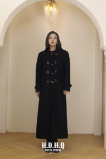 H.D.H.Q【Gold standard】金标系列-达夫呢牛角扣经典连帽大衣