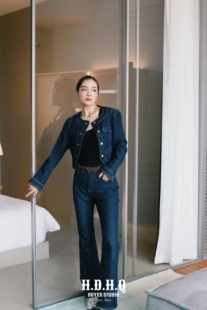 H.D.H.Q黑标系列-波西米亚狂想曲嬉皮士风格牛仔外套喇叭牛仔裤