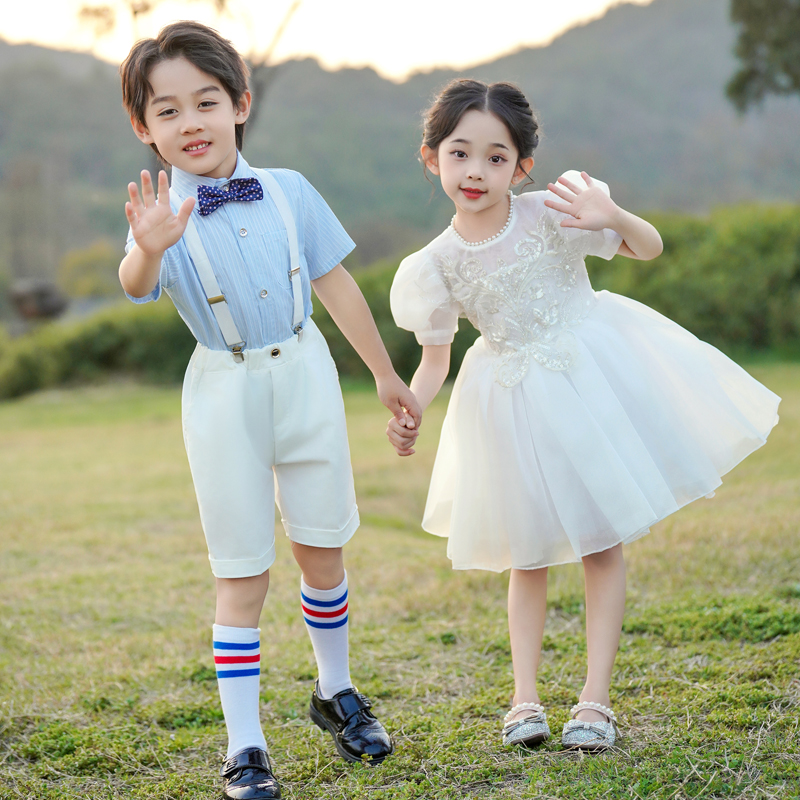 六一儿童演出服幼儿园表演服装男女童舞蹈服蓬蓬裙小学生大合唱服 童装/婴儿装/亲子装 儿童演出服 原图主图