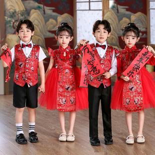 元日灯笼喜庆幼儿舞蹈裙冰糖葫芦演出服乐新春中国娃娃舞蹈表演服