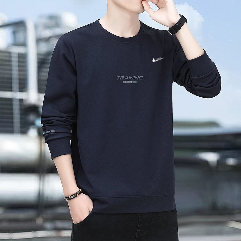 耐克顿卫衣男秋冬款新款潮流韩版休闲长袖T恤加绒圆领百搭打底衫