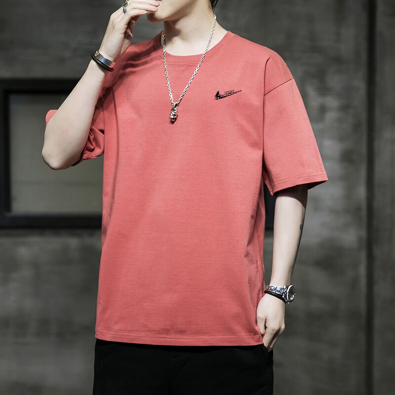 耐克顿短袖男士夏季重磅纯棉休闲t恤潮牌宽松圆领半袖百搭上衣男