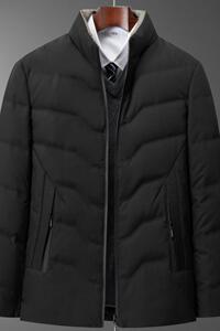 92002/商务休闲羽绒服男装中青年爸爸羽绒衣外套图片