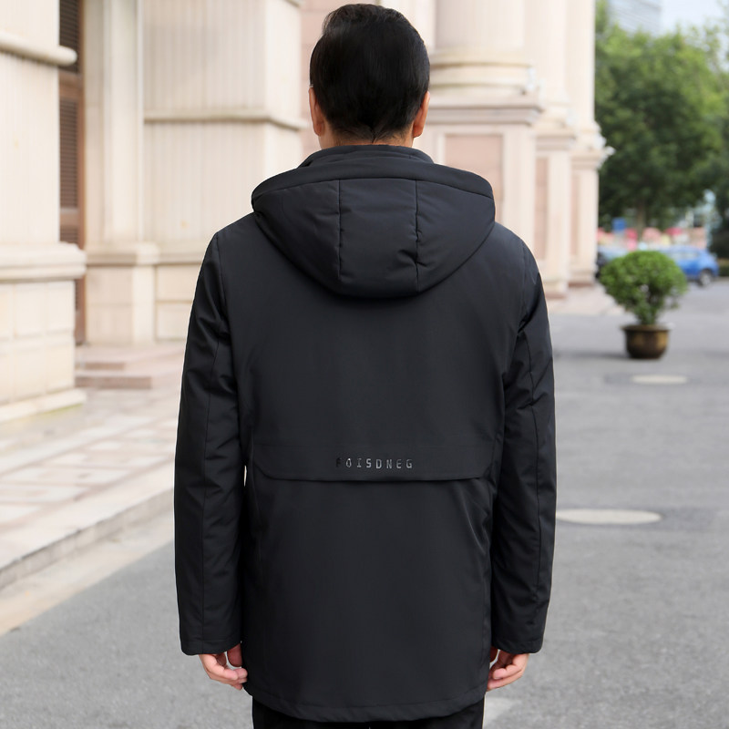 高品货！9901/中老年商务休闲可脱内脱内胆中长款爸爸羽绒服,男装羽绒服,星座1216（原钱塘722）