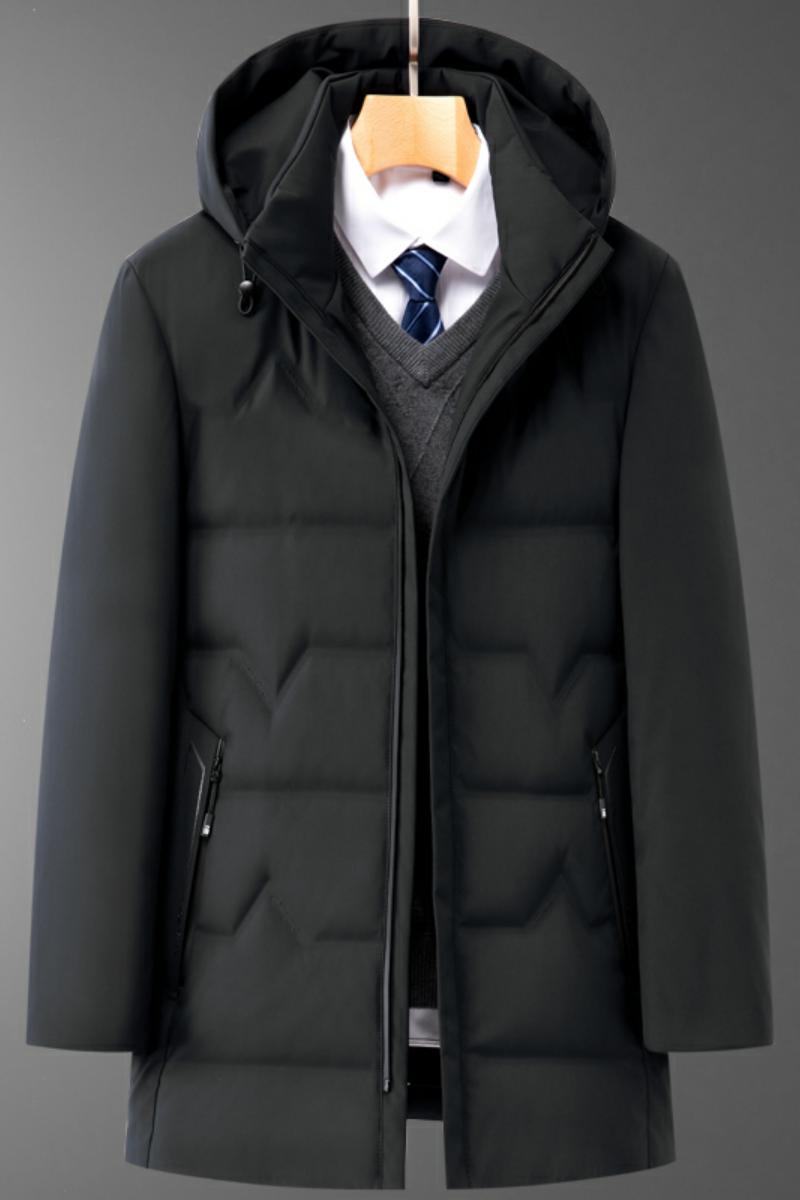 主推现货！跑量款！8811/P168商务爸爸羽绒服中长款中老年外套,男装羽绒服,星座1216（原钱塘722）