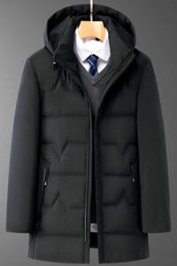 主推现货！跑量款！8811/P168商务爸爸羽绒服中长款中老年外套图片