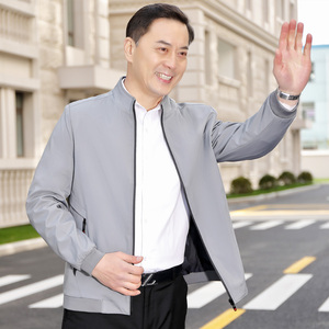 1941/爸爸立领外套男中老年男装服装上父亲装上衣图片