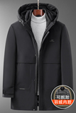 主推高品格！9901/P300中老年可脱内胆羽绒服爸爸中长款90白鸭绒，男装羽绒服，星座1216（原钱塘722）