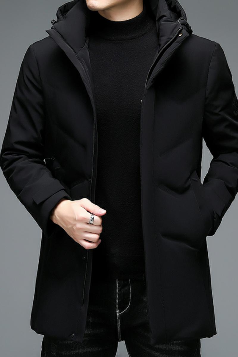 2003/P225休闲羽绒服男爸爸中长款羽绒衣外套商务中年男装,男装羽绒服,星座1216（原钱塘722）