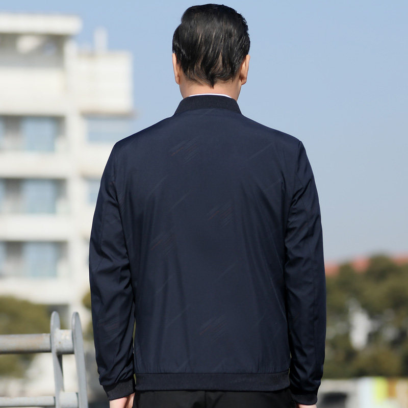 90311/P50爸爸秋装上衣中老年外套夹克父亲棒球领薄款外套,男装夹克,星座1216（原钱塘722）