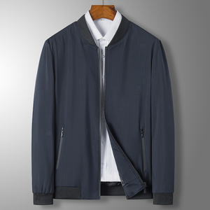2205/ 新款商务夹克男中青年爸爸装薄款棒球服外套运动服图片