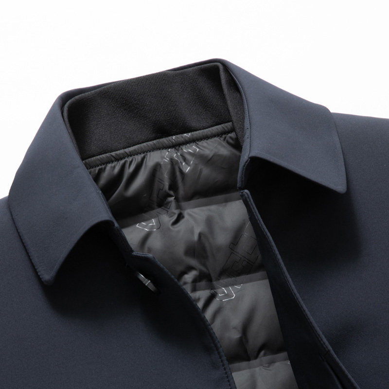 可脱内胆！8909/商务绅士羽绒服中老年爸爸翻领钮扣羽绒衣,男装羽绒服,星座1216（原钱塘722）