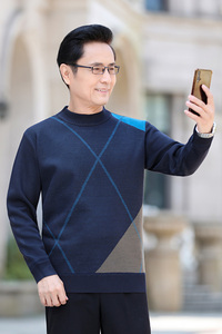 主推款！有加绒版！7802/P35中老年秋冬装打底毛衣男爸爸老人毛衣图片