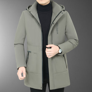 主推款！2188/商务服装爸爸棉服中老年休闲棉衣中长款外套图片
