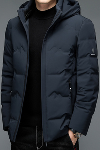 9903/P260 羽绒服男休闲商务羽绒服中年爸爸上装羽绒衣外套图片
