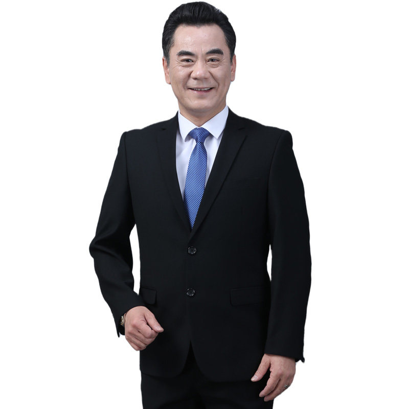 337/四季有货款！爸爸衣服套装休闲商务婚礼聚会老人正装礼服，男装西服套装，星座1216（原钱塘722）