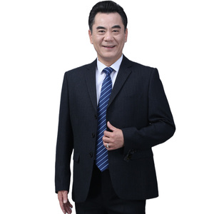 890长期有货！爸爸正装穿衣服两扣西服套装爷爷老人西装西裤男图片