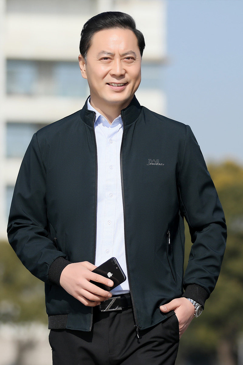8818/爸爸立领夹克外套中年男装中老年薄款外套衣服,男装夹克,星座1216（原钱塘722）