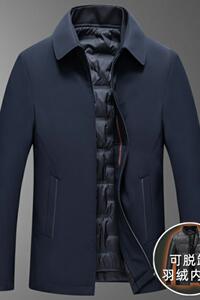 可脱内胆！8901/商务爸爸羽绒服中老年外套羽绒衣图片