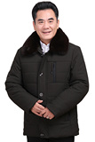 大货8803/P130父爸爸装外套中老年保暖棉袄父亲钮扣毛领棉服，男装棉衣，星座1216（原钱塘722）