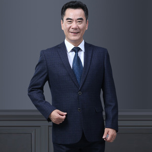 303/长年款！2022春秋季新款爸爸西装套装老年人正装礼服爷爷图片