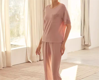 伊维斯女长袖长裤睡衣套装