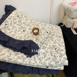 法式 通用 纯棉床盖三件套裙边高级全棉夹棉床单榻榻米炕单防滑四季