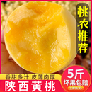 整箱毛桃子多汁孕妇 现摘陕西特大黄水蜜桃子5斤纯甜新鲜水果当季