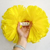 啦啦队彩球黄色手拿花球舞蹈道具拉拉队手腕花表演用品