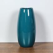 绿色鹅蛋鱼嘴口陶瓷花瓶家居客厅餐桌电视柜摆件内外釉面可装 水