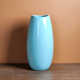 蓝色鹅蛋鱼嘴口陶瓷花瓶家居客厅餐桌电视柜摆件内外釉面可装 水