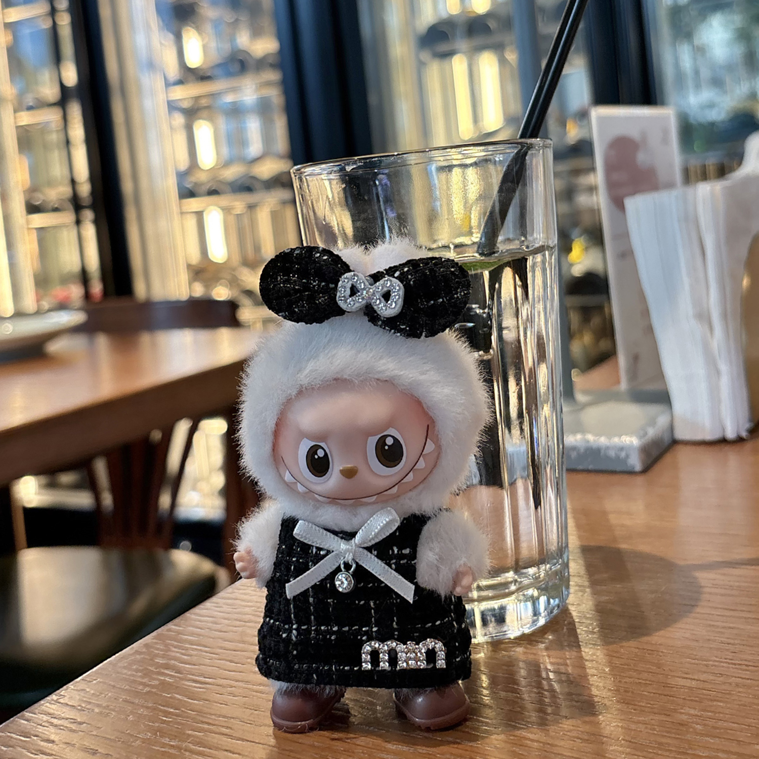 原创！labubu4.0四代娃衣迷你10cm拉布布小香风裙子公主千金套装