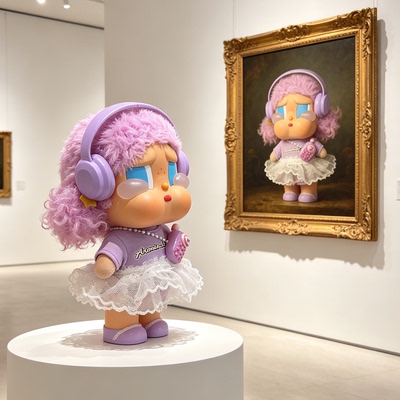 哭娃衣服crybaby全系通用一起冲浪娃衣毛绒公仔挂件紫色纱裙套装