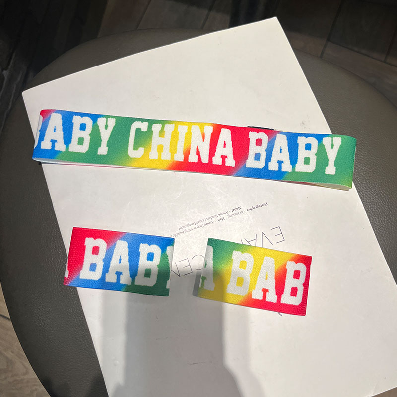 儿童学生运动会彩虹发带护腕套装炫酷街潮流舞配饰嘻哈街舞发带潮