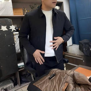 羽绒服男款冬季2025年新款商务休闲行政夹克简约百搭轻薄舒适帅气