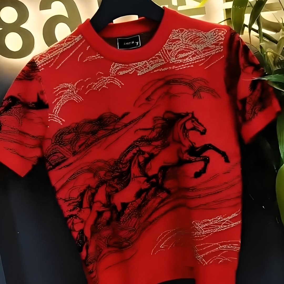 2025年秋冬男士圆领短袖针织衫