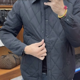 棉服男士秋季新款时尚百搭休闲修身男士帅气净版舒适外套