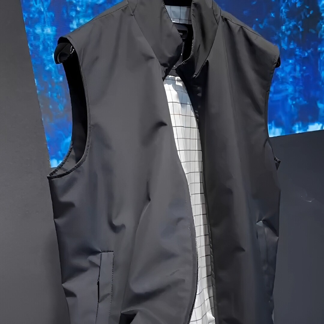 男士春秋季新款立领拉链马甲时尚帅气舒适个性高品质欧货休闲百搭