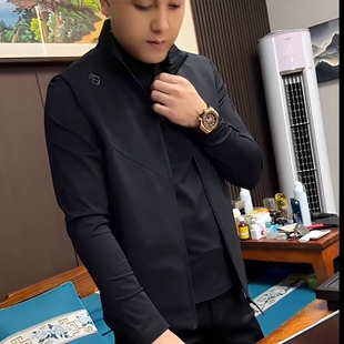男士立领马甲春秋季新款帅气韩版时尚修身百搭潮流舒适简约